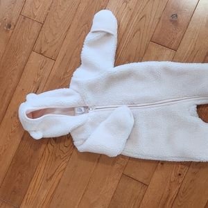 Baby Girls Sherpa Pink Bunting Snowsuit Jacket